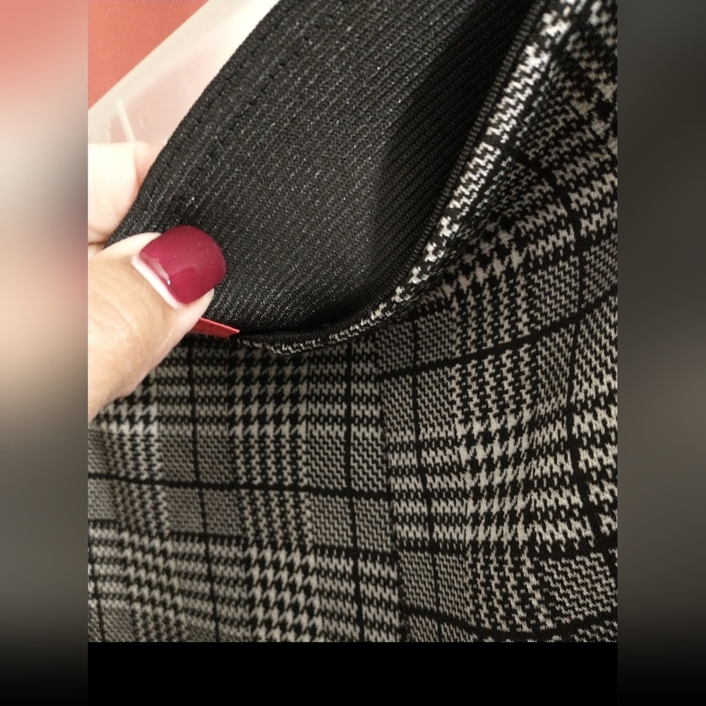 MAZE Collection Plaid Slimming Leggings 3X NWT High Rise Office Chic - Picture 6 of 7